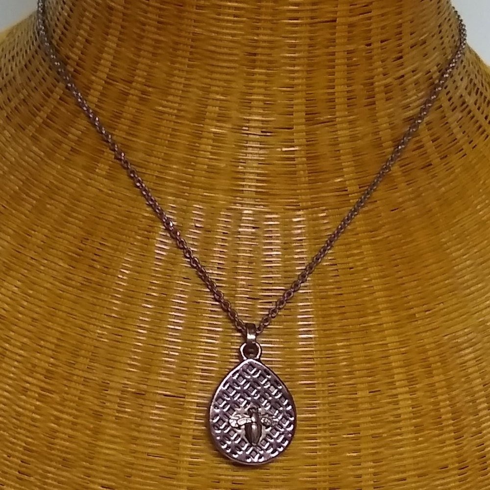 Necklace By Fossil Reversible Honeycomb Bee Mother Of Pearl